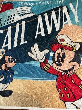 Disney Cruise Line "Sail Away" Mickey & Minnie picnic blanket